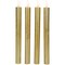 Northlight Set of 4 Textured Gold-tone LED Flameless Flickering Taper Candles 9.5&#x22;